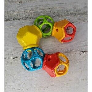 HTF Oball Clicky Twister Easy Grasp Rattle Baby Infant Sensory Toy Click & Twist
